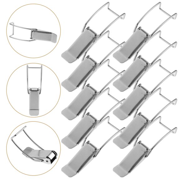 Luxshiny 10Pcs Multifunctional Light Brown Pot Buckle Rustless Kitchen Use Buckle for Outdoor Sports