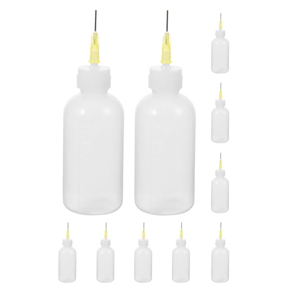 Luxshiny Pottery Glaze Squeeze Bottle Plastic 10pcs Needle Tip Shape