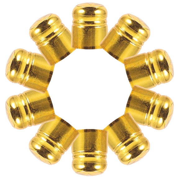 Luxshiny 10Pcs Outdoor Flagpole Parts Golden Plastic Easy to Install For Flags