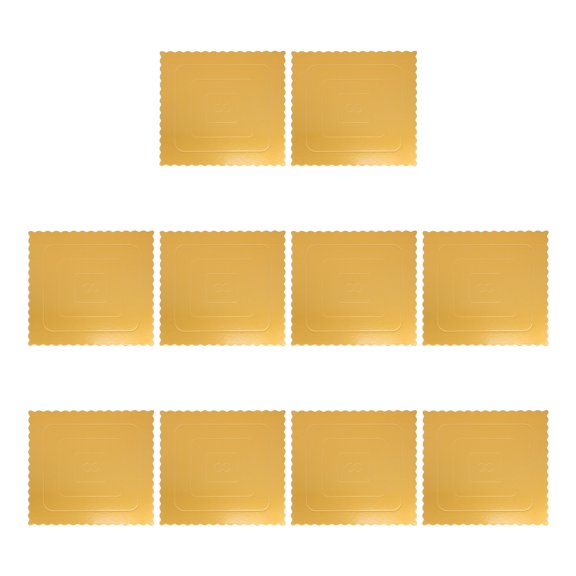 Luxshiny 10Pcs Plated Gold Cake Display Bases with Safe Material for Decorative Dessert Presentation