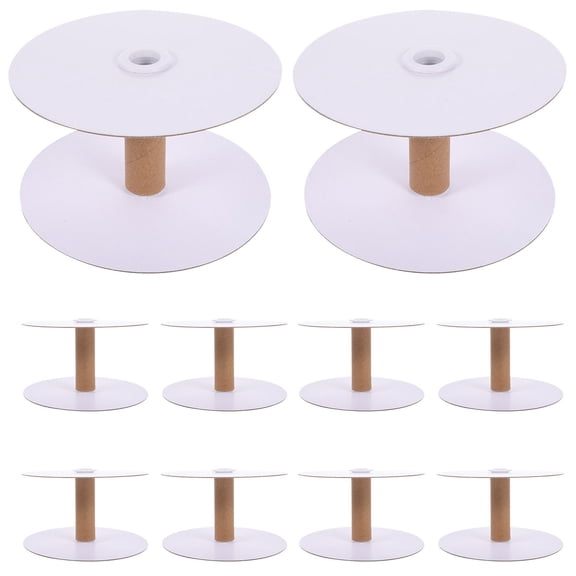 Luxshiny 10Pcs Practical Embroidery Weaving Bobbins for DIY Craft with Fine Paper Material