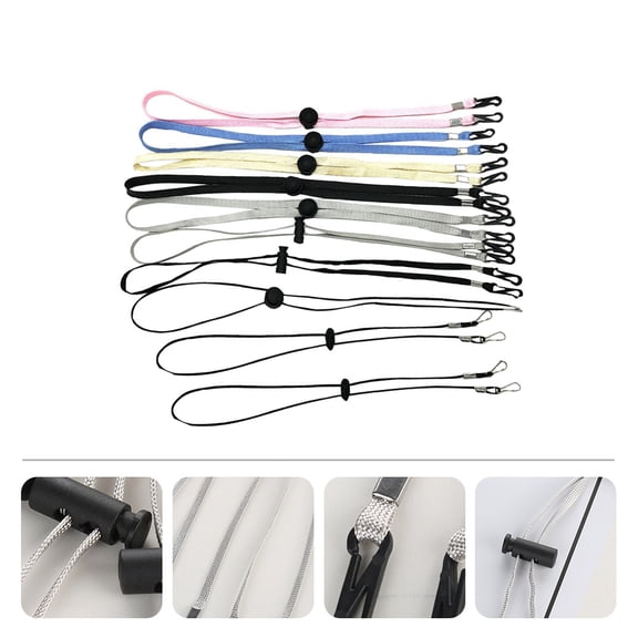 Luxshiny 10Pcs Practical Face Mask Rope in Assorted Colors Soft Adjustable Polyester