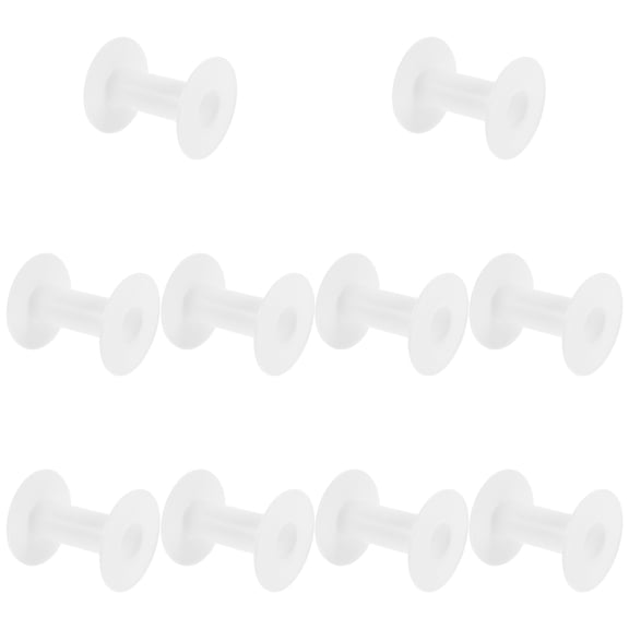 Luxshiny 10-Pack Professional Plastic Thread Bobbins Compatible with Various Sewing Machine Models for Sewing and Crafting