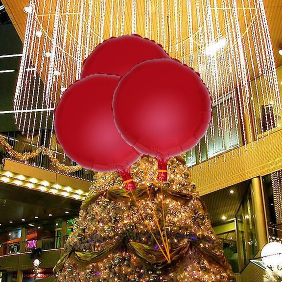 Luxshiny 10Pcs Red Round Helium Balloons Foil for Wedding Birthday Party