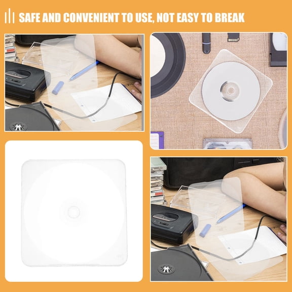 Luxshiny 10Pcs Reusable Plastic Cd Storage Cases Clear Lightweight Chocolate Color Compact Holder