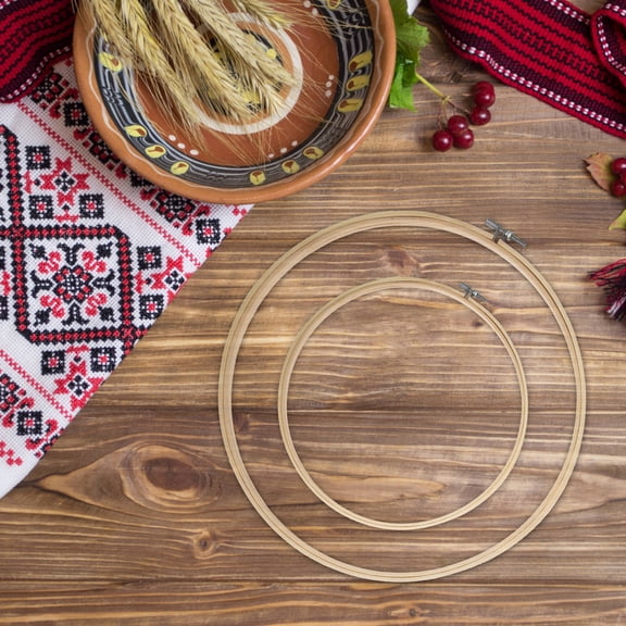 Luxshiny 10Pcs Sewing Circle Frames for DIY and Embroidery Lovers