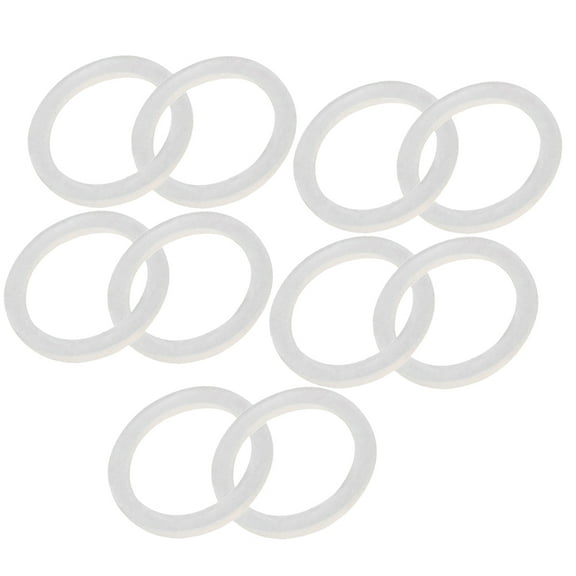 Luxshiny 10Pcs Silicone Sealing Rings White Replacement O Ring for Coffee Bottle Practical Kitchen Use