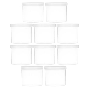 Luxshiny 10Pcs Transparent Round Plastic Storage Cases for Coins Beads and Small Collectibles