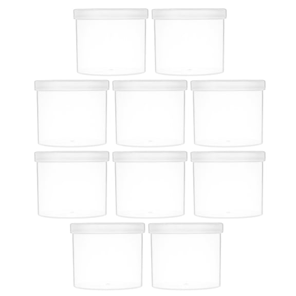 Luxshiny 10Pcs Transparent Round Plastic Storage Cases for Coins Beads and Small Collectibles