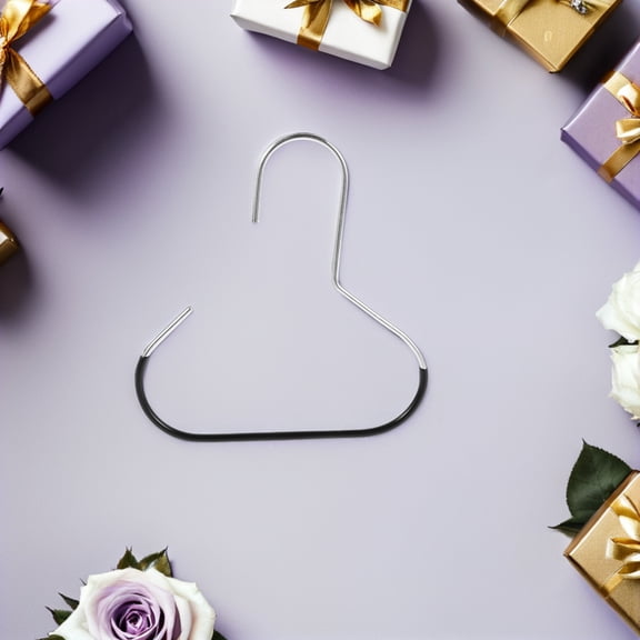 Luxshiny 10Pcs Stainless Steel Black Hat and Accessory Organizer Hanger for Closet Space Saving