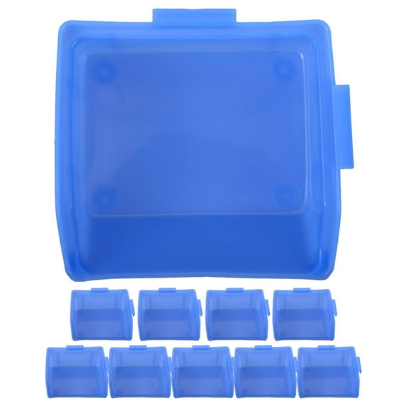 Luxshiny 10Pcs Storage Boxes for Organizing Blue Plastic for Workshop Use