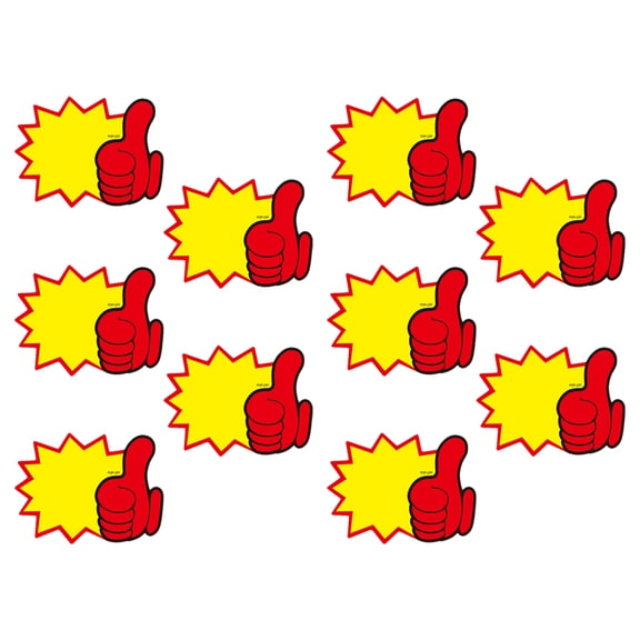 Luxshiny 10Pcs Tags for Labeling Supermarket Advertising Bright Display Shape