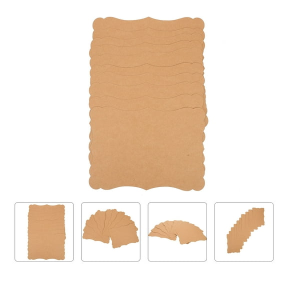 Luxshiny 10Pcs Thick Kraft Paper Postcards Chocolate Colored for Simple Handwritten Messages