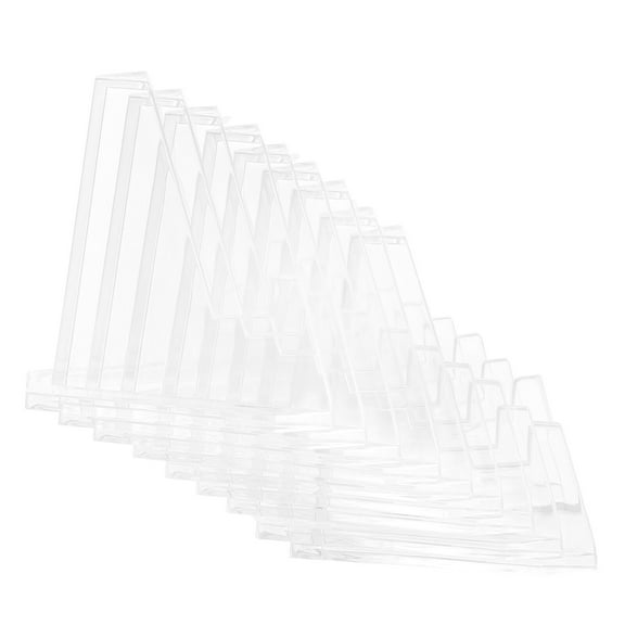 Luxshiny 10Pcs Transparent Acrylic Storage Holders Badge Display Racks Elegant Practical Design