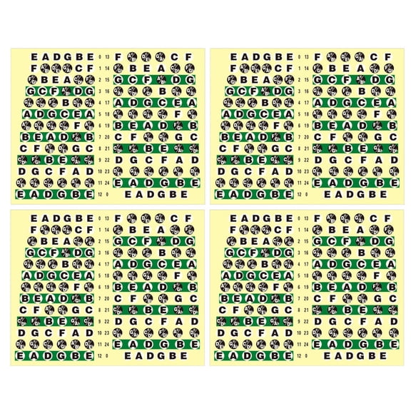 Luxshiny 10Pcs Transparent Fretboard Labels Sticker for Guitar Easy to Install and Remove Durable Material