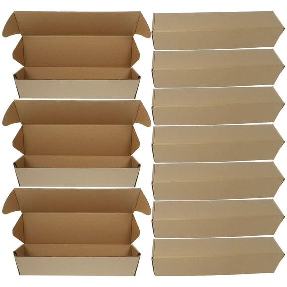 Luxshiny 10Pcs Triangle Storage Tube Kraft Paper for Moving and Shipping