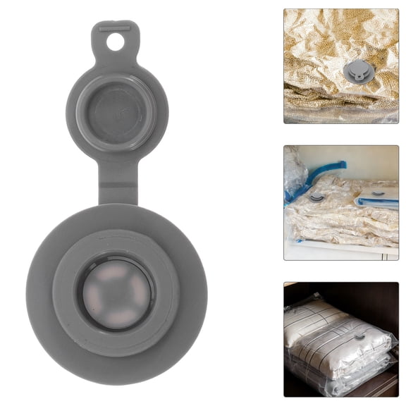 Luxshiny 10Pcs Vacuum Bag Valve Sealing Plug Grey Tpu Material Easy Install Replacement for Storage Bags