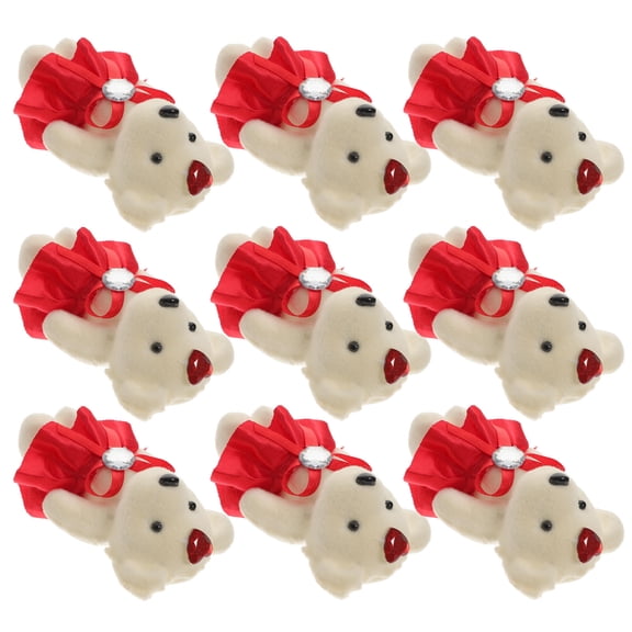 Luxshiny 10Pcs Valentines Day Bear Bouquet Red Foam Gift For Friends