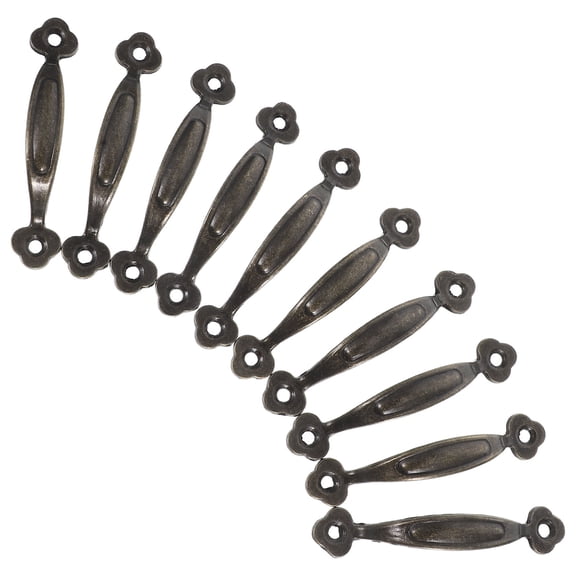 Luxshiny 10Pcs Vintage Door Knobs Zinc Alloy Rustic Cabinet Hardware Decorative Drawer Pulls Light Brown