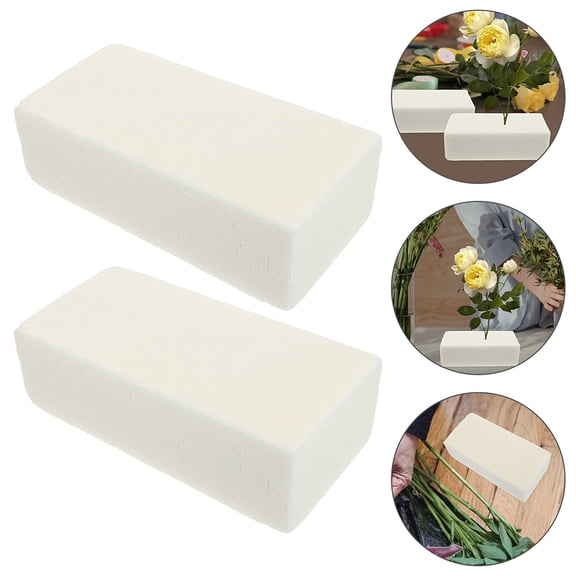 Luxshiny 10Pcs White Floral Foam Bricks for Support and Longevity in Wedding and Flower Designs