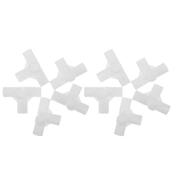 Luxshiny 10Pcs Closet Rod Link Joint Plastic Four Way Connector for Shoe Rack Four Way Fitting
