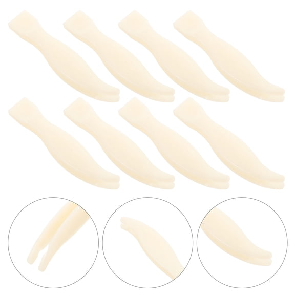 Luxshiny 10Pcs White Plastic Forceps with Smooth Inner Jaws, Comfortable Grip for Chemistry Lab Activities