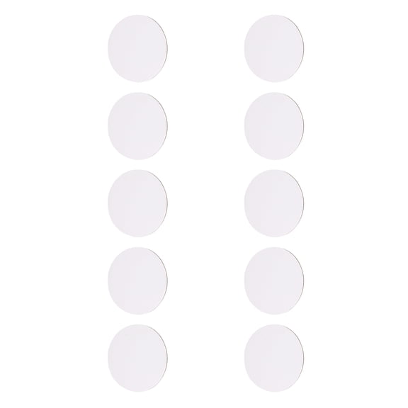 Luxshiny 10Pcs White Pure Cotton Oil Painting Board Round Canvas Panel for Artist Oil Acrylic Tempera Painting