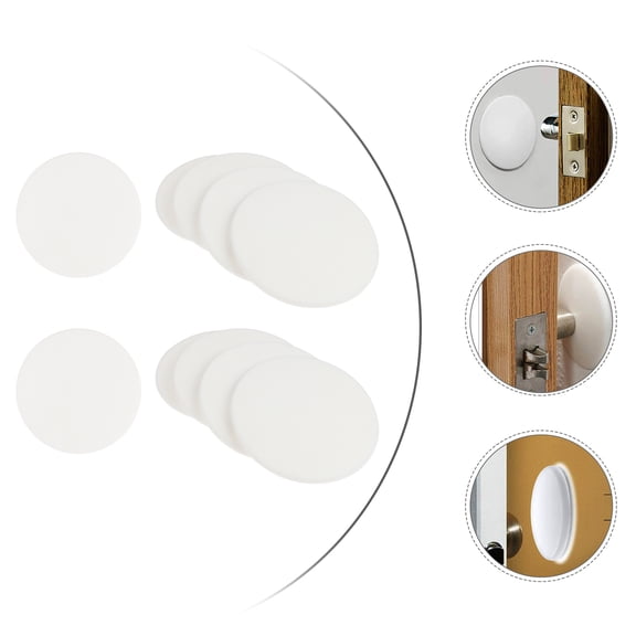 Luxshiny 10Pcs White Silicone Door Pads Adhesive Bumper Sound Absorbing Protector