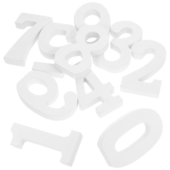 Luxshiny 10Pcs Wooden Number Sign for House Numbers Simple Style Craft Enthusiasts