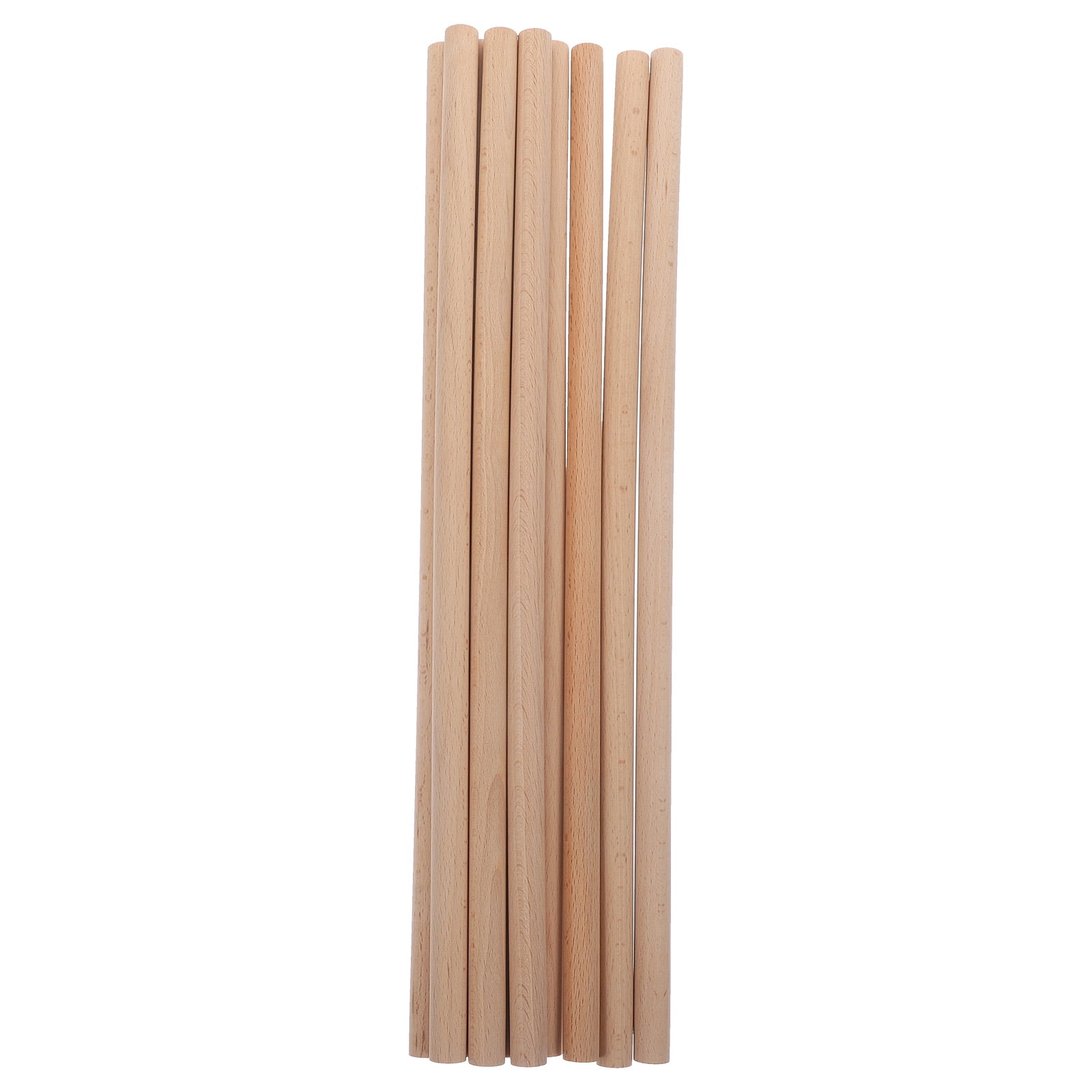 Luxshiny 10Pcs Wooden Stick Khaki Beech Wood for Crafting Educational Activities