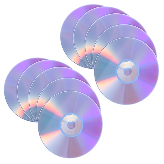 Luxshiny 10Pcs Blank Dvd Discs High Storage Capacity Writable Media for Music and Video
