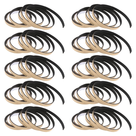 Luxshiny 10Rolls Caulk Tapes Self-Adhesive Sealing Strip for Gas Stove Black Polyethylene 78.60X0.39X0.12In