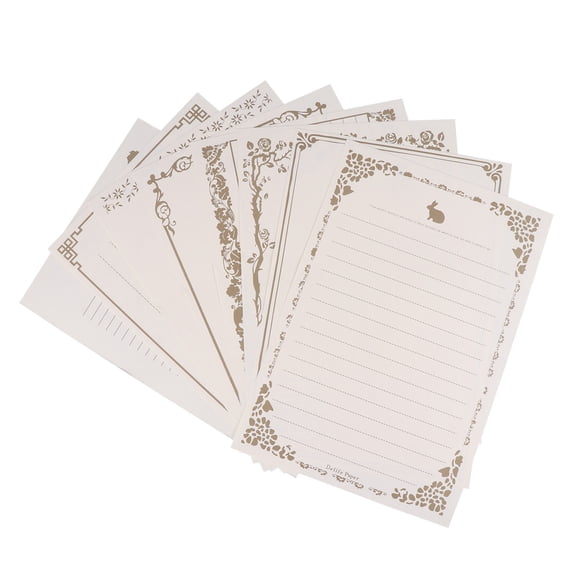 Luxshiny 10Set Vintage Writing Paper Black Premium Stationery for Personal Notes