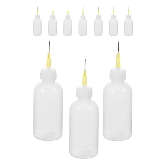 Luxshiny 10pcs Needle Tip Applicator Bottle Multi Plastic Tool for DIY Projects and Art Creation Artists