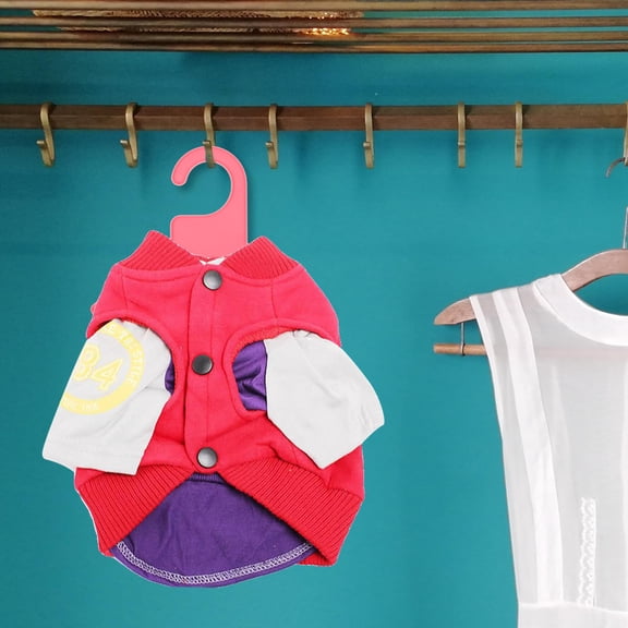 Luxshiny 10pcs Pet Coat Rack Plastic Anti Skid Pink Simple Design for Pet Owners Clothes