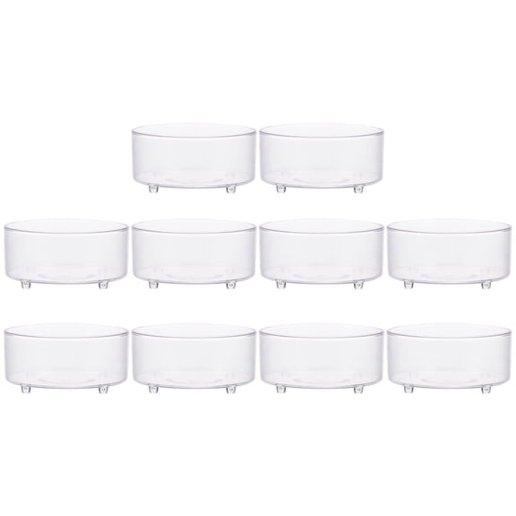 Luxshiny 10Pcs Acrylic Reptile Food Bowl Water Dish Household Dish for Lizards and Small Pets