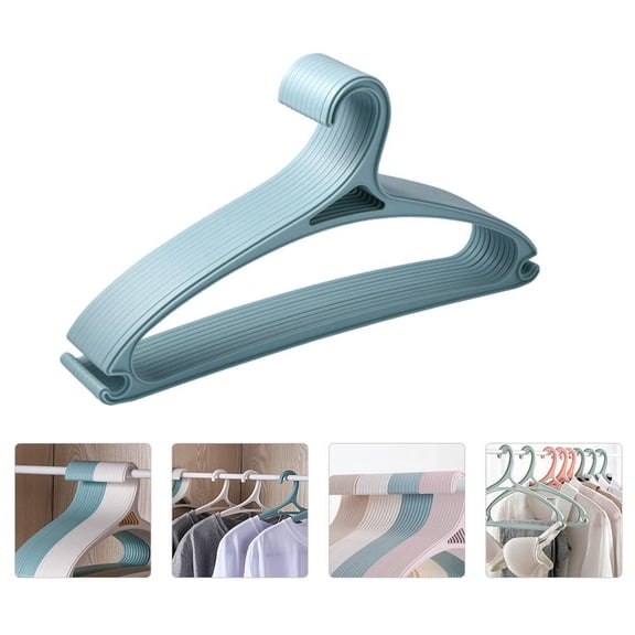 Luxshiny 10Pcs Plastic Anti Skid Clothes Hangers for Home Storage and Drying