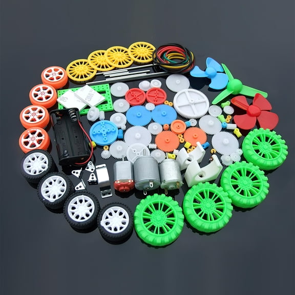 Luxshiny 112Pcs Plastic Gears Craft Wheels Educational Toys Accessories for Science Projects