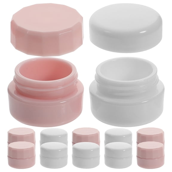 Luxshiny 12 Pcs Refillable Cream Lotion Containers Small Plastic Makeup Organizer For Cosmetics