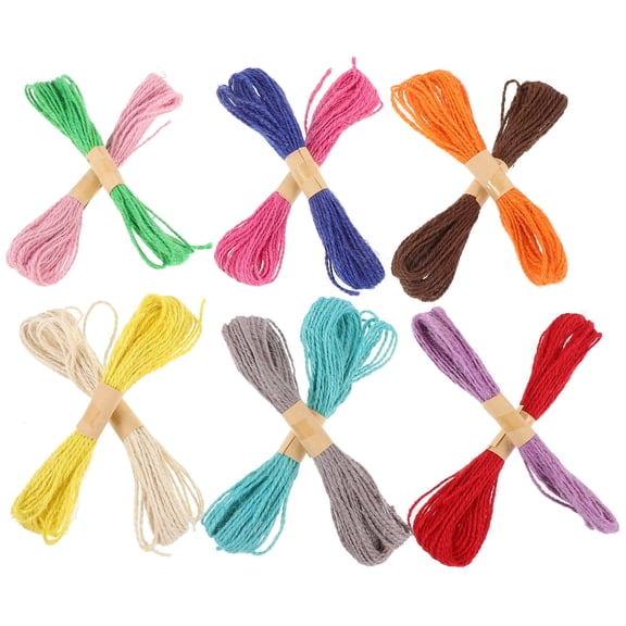 Luxshiny 12 Sets Decorative Twisted Cord Assorted Color Wrapping for DIY Projects and Home Decoration