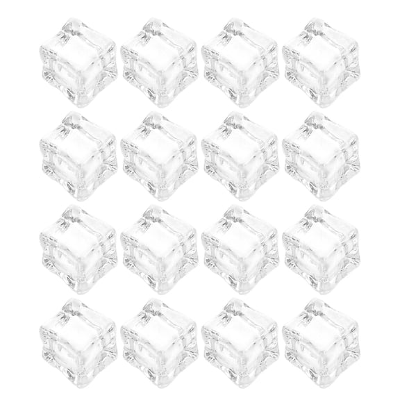 Luxshiny 120Pcs Reusable Clear Fake Ice Cubes for Home Decor Vase Fillers and Event Decoration