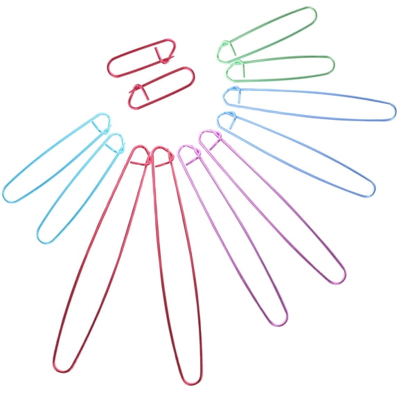 Luxshiny 12Pcs Anti-off Stitch Holder Aluminum Knitting Essentials for Professionals Stitch Holding Travel