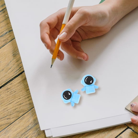 Luxshiny 12Pcs Assorted Color Unique Astronaut Erasers Favors for Home