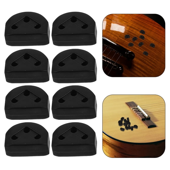 Luxshiny 12Pcs Black Classical Guitar Bridge String Ties for Improved Sound and Stable String Fixation