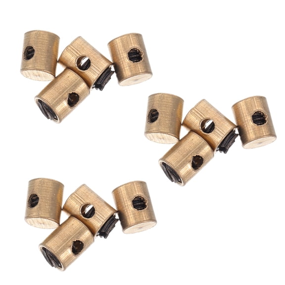 Luxshiny 12Pcs Universal Throttle Cable Stop Clamp for Motorcycles Atv and Lawn Equipment Golden