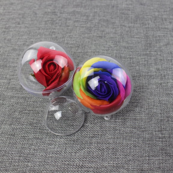 Luxshiny 12Pcs Fillable Transparent Plastic Sphere for Wedding Party and Home Decoration Acrylic