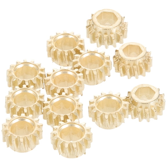 Luxshiny 12Pcs Golden Metal Guitar Tuning Peg Button Gears with Hexagonal Hole Durable Accurate Control