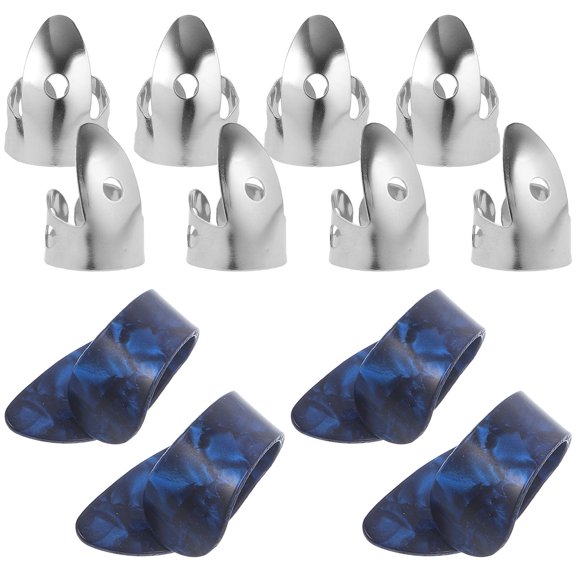 Luxshiny 12Pcs Guitar Picks Variety Pack Blue Thick Durable Triangular Picks for All Guitars