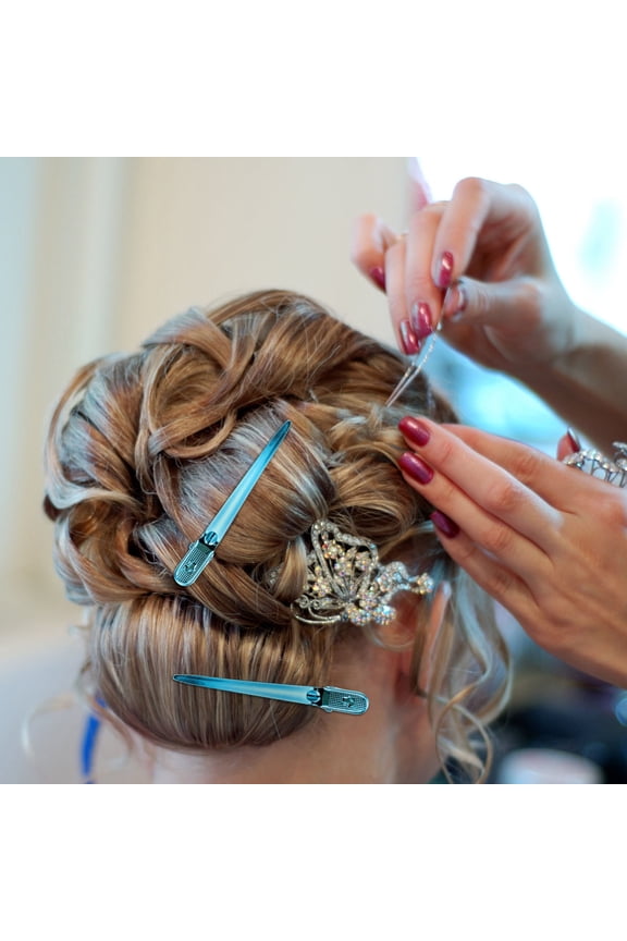 12Pcs Hairdressing Metal Duckbill Clips Practical Hair Styling Tool for Hair Cutting and Shower