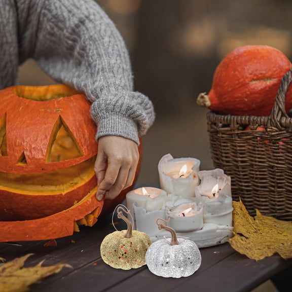 Luxshiny Simulation Pumpkins Assorted Color Stylish Home Adornment 12Pcs